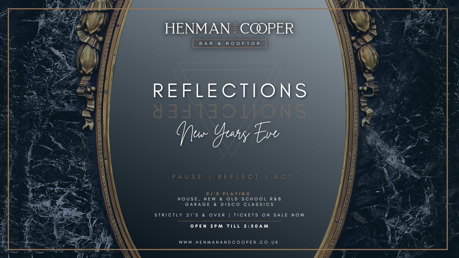 REFLECTIONS- New Years Eve party @Henman and Cooper