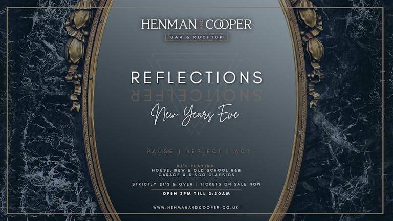 REFLECTIONS- New Years Eve party @Henman and Cooper