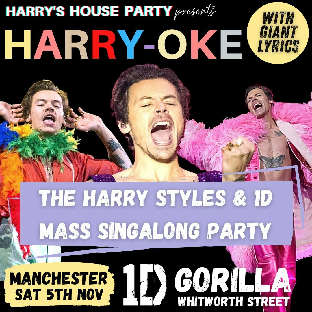 HARRY-OKE – The Harry Styles & 1D Mass Singalong Party – Manchester