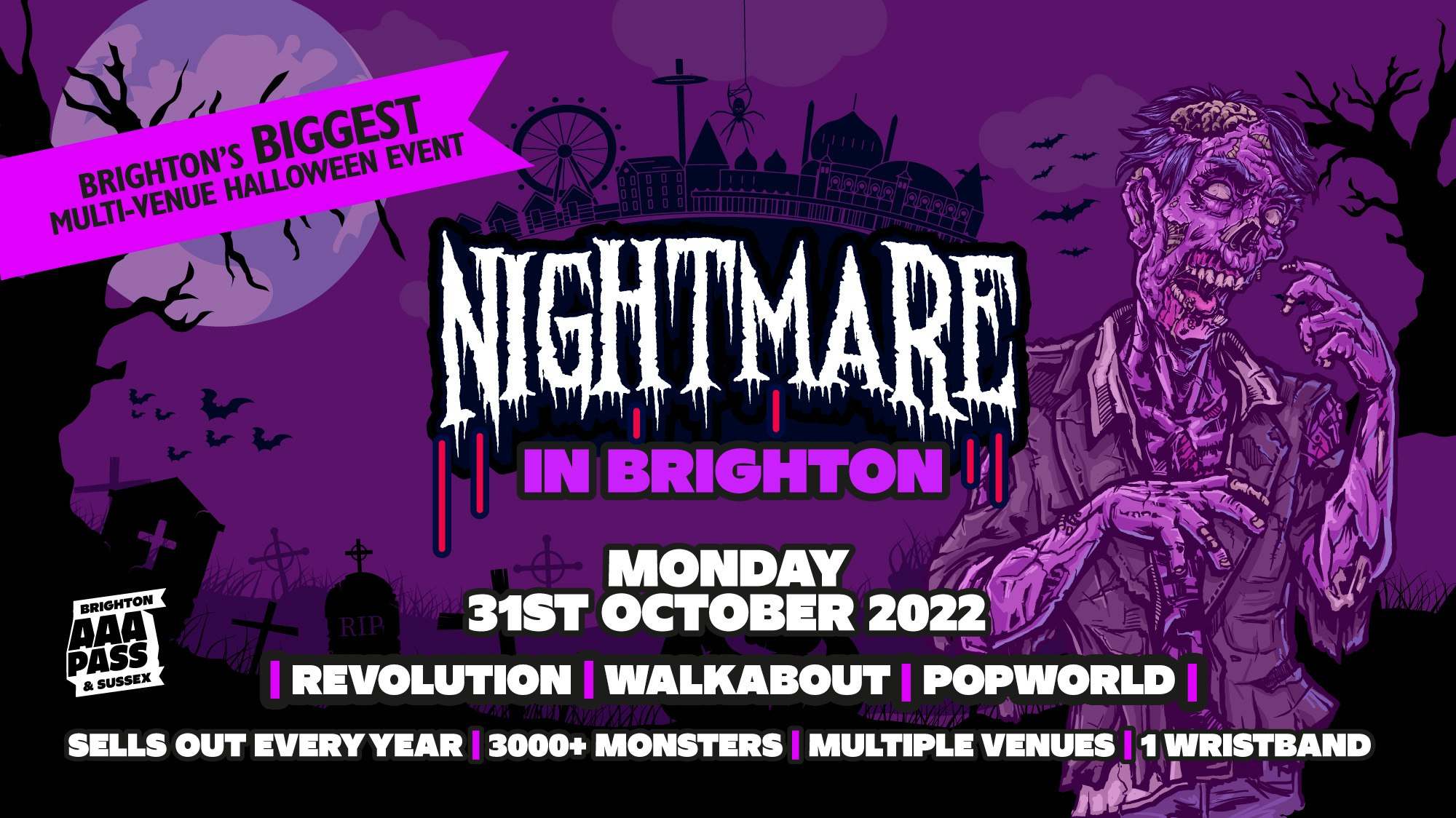 Nightmare in Brighton 2022 (Brighton) | Brighton’s BIGGEST Multi-venue Halloween Event
