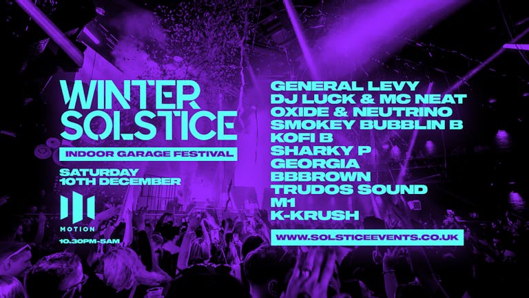 The Ultimate Indoor Garage Festival - Motion [TICKETS NOW ON SALE]