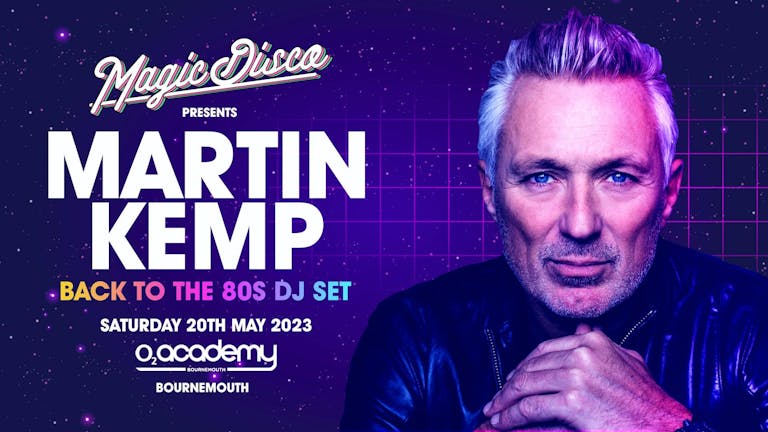 Martin Kemp Live DJ set - Back to the 80's - Bournemouth