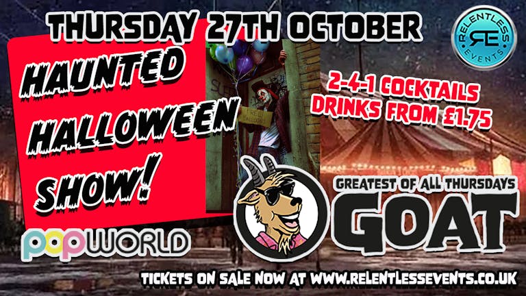 GOAT 'Haunted Halloween Show' at Popworld Birmingham