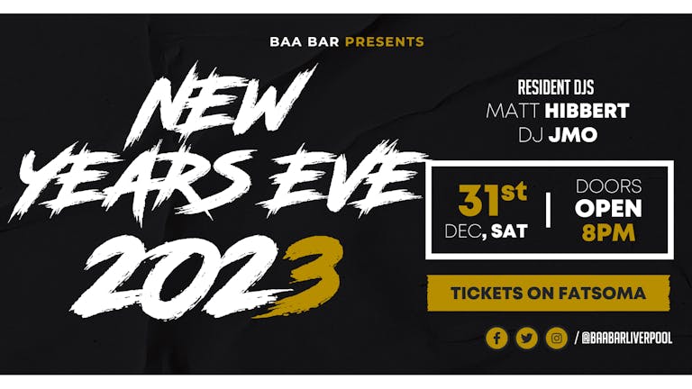 Baa Bar Liverpool - NEW YEARS EVE 2023