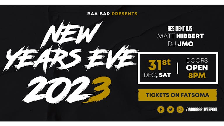 Baa Bar Liverpool - NEW YEARS EVE 2023