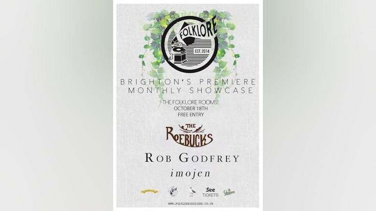 Folklore Monthly Showcase w/ The Roebucks, Rob Godfrey & imojen