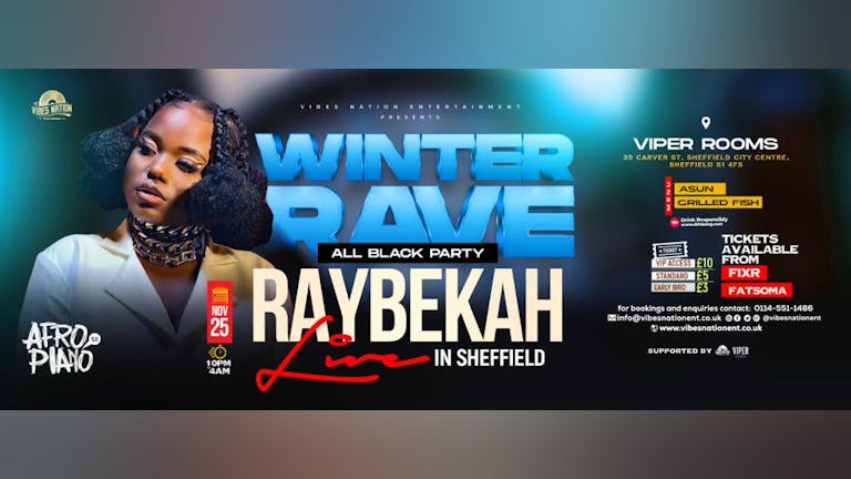 :::: WINTER RAVE :::: RAYBEKAH LIVE IN SHEFFIELD