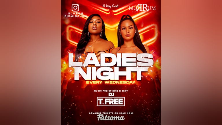 🎁 LADIES NYE WEEK SPECIAL  ⭐️ at RUM RUM CLUB - Birmingham's Hottest Wednesday 🔥 ONLINE FREE TICKETS 
