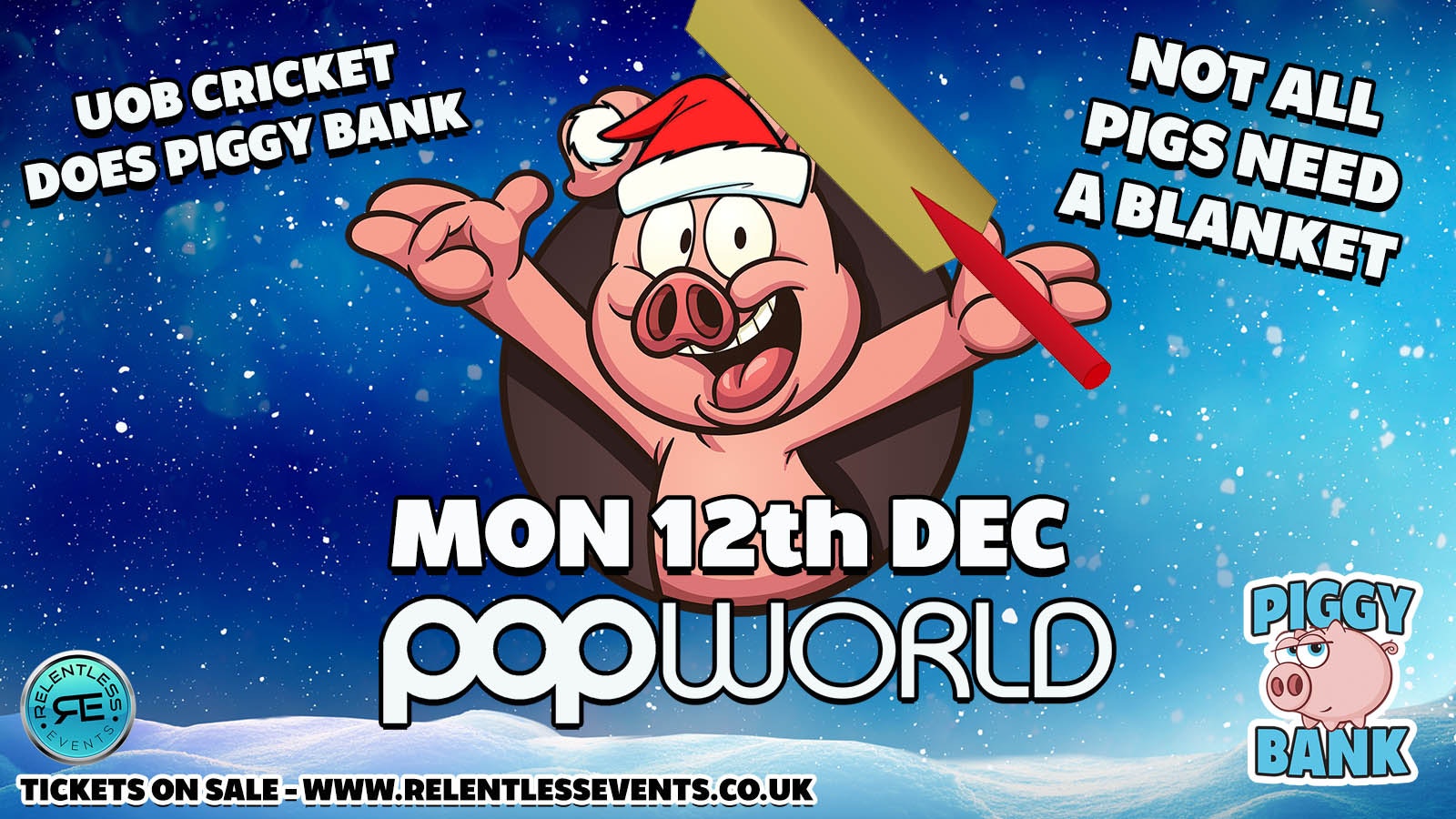 UOB Cricket Does Festive Piggy Bank at Popworld Birmingham