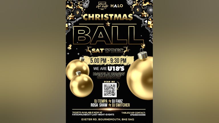 U18s CHRISTMAS BALL - About Last Night - HALO Bournemouth