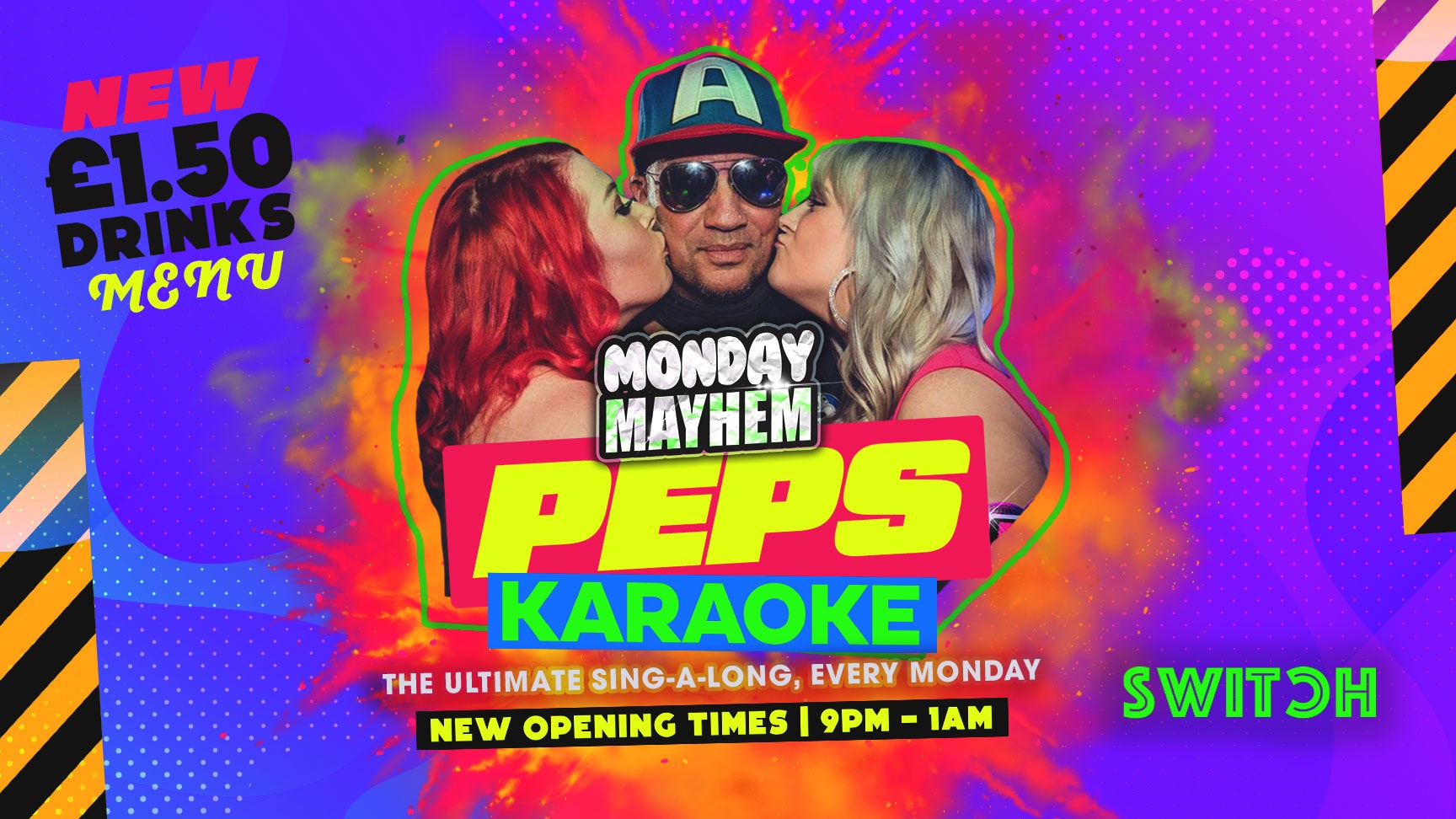 Monday Mayhem – Peps Karaoke Party! £1.50 Drinks + Live Karaoke