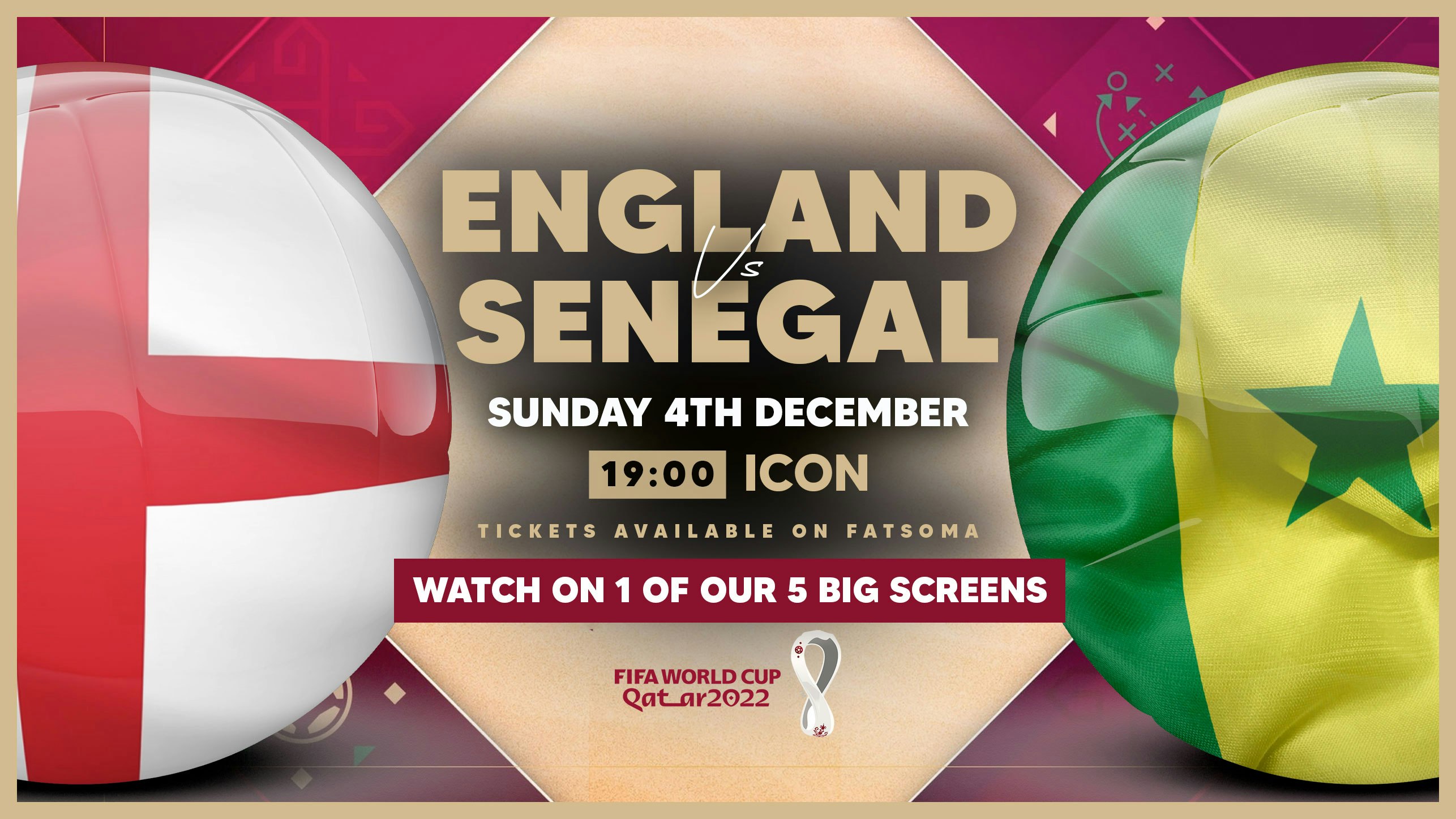 ICON WORLD CUP – England vs Senegal – R16 4th Dec