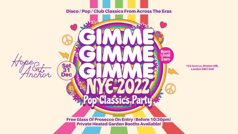 GIMME GIMME GIMME - The Pop Classics NYE Party! 