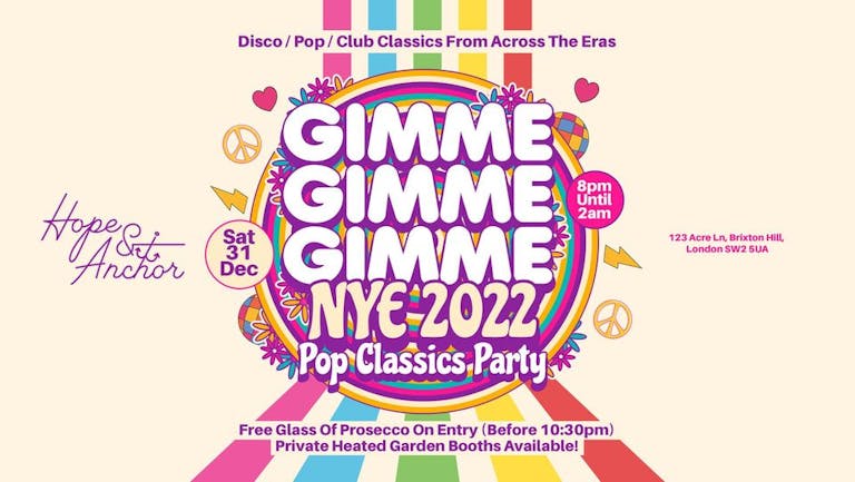 GIMME GIMME GIMME - The Pop Classics NYE Party! 