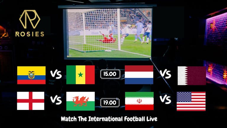 Live Football - England Vs Wales and Iran Vs USA and both final Group A games