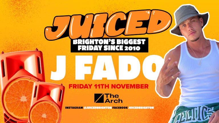 JUICED Fridays presents J FADO Live at The Arch | Friday 11th November