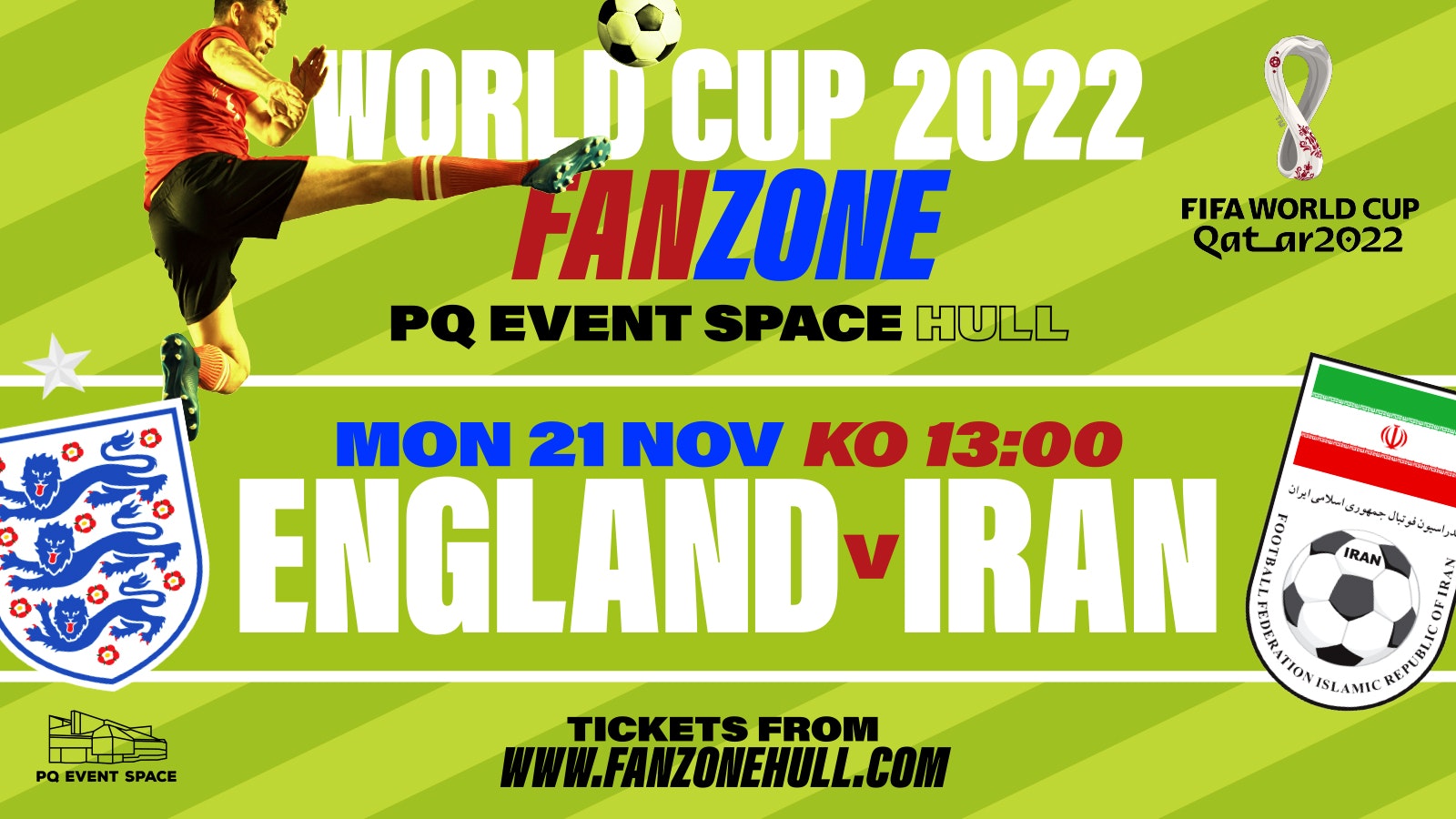 England VS Iran – 1pm Kick Off – World Cup 2022