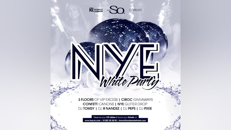 New Years Eve at Bar So Bournemouth // All White Party