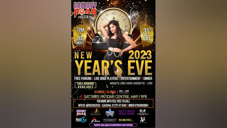 Bombay Roar New Year’s Eve 2023