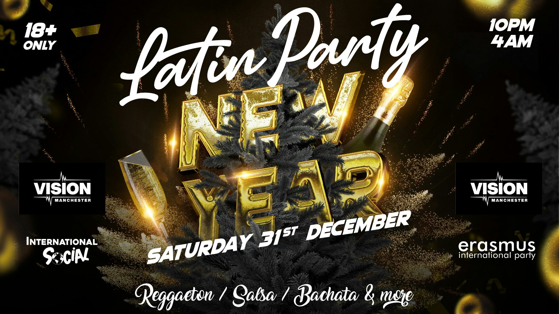 Latin Party  New Year/Fin de Año  | Vision Nightclub Manchester