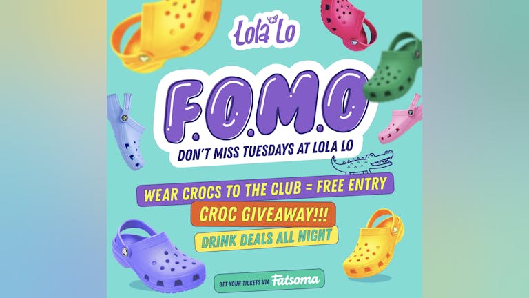 F.O.M.O - REFREHSERS GET YOUR CROCS OUT ❤️🐊