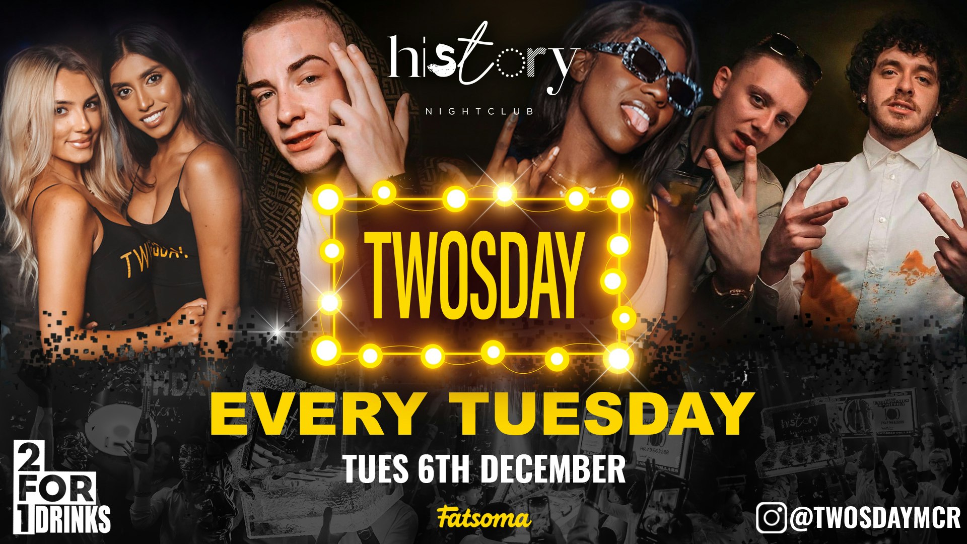 TWOSDAY ⭐️ HISTORY |  2-4-1 DRINKS 🍹Voted Manchester’s BIGGEST Tuesday 3 Years Running 🏆