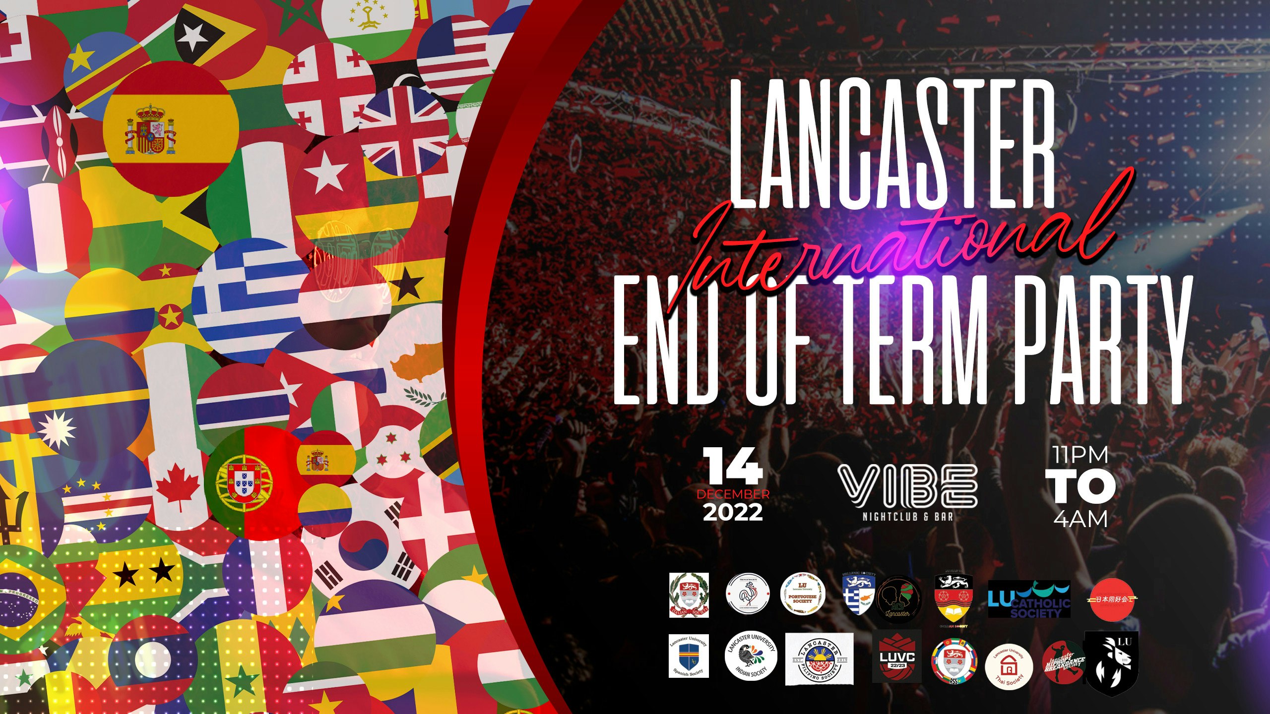 International End of Term Party Lancaster – Wednesday 14th December