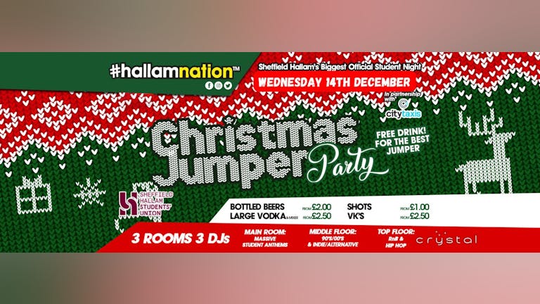 Hallamnation - Christmas Jumper Party - Wednesdays at Crystal