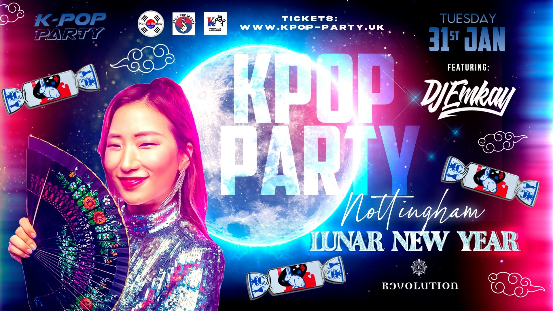 K-Pop Party Nottingham – LUNAR NEW YEAR with DJ EMKAY | Tuesday 31 January