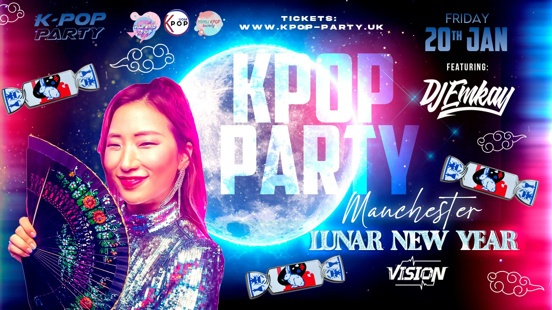 K-Pop Party Manchester – LUNAR NEW YEAR WITH DJ EMKAY | FRIDAY 20TH JANUARY