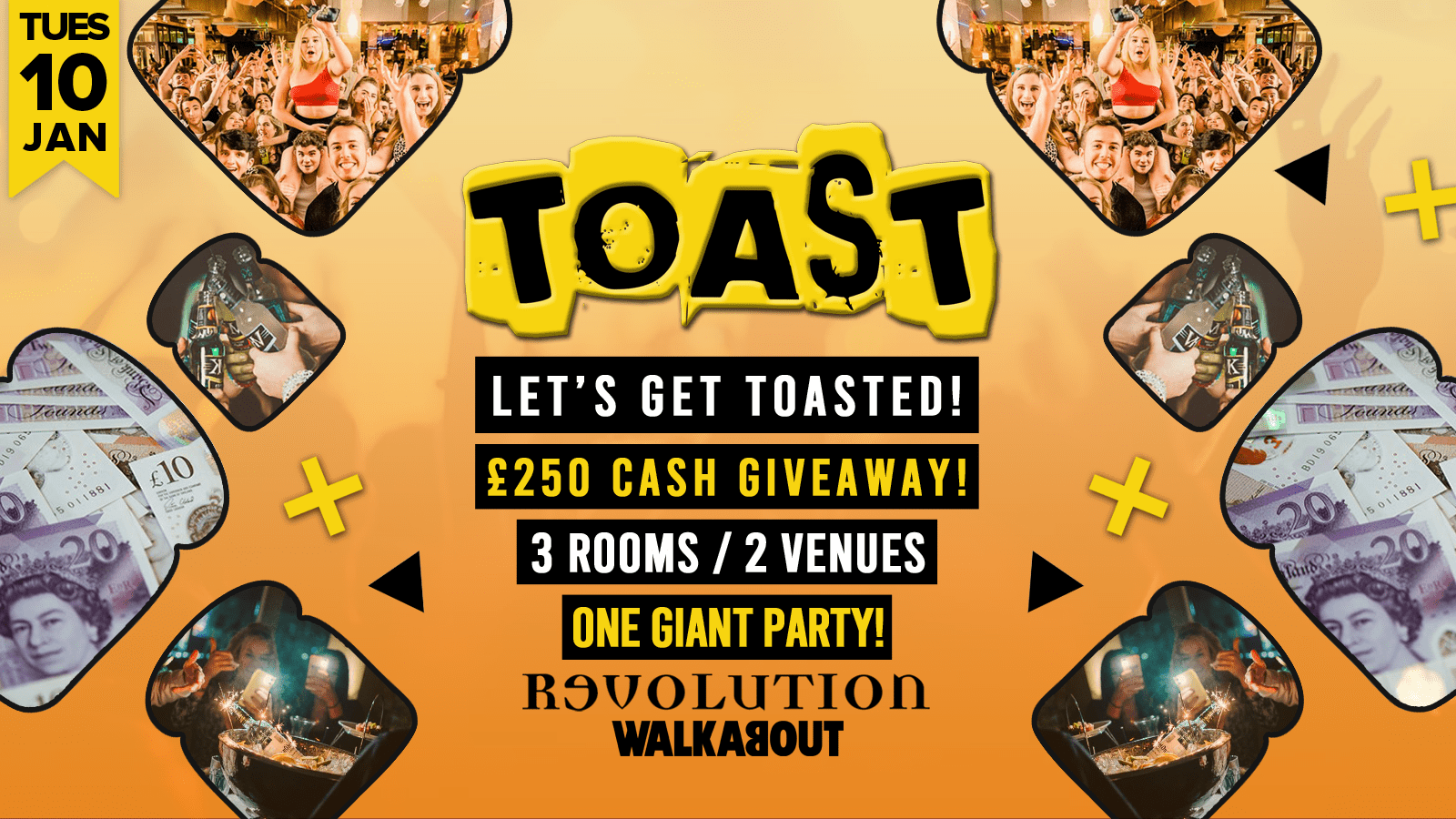 Toast • £250 Cash Giveaway • Revolution & Walkabout