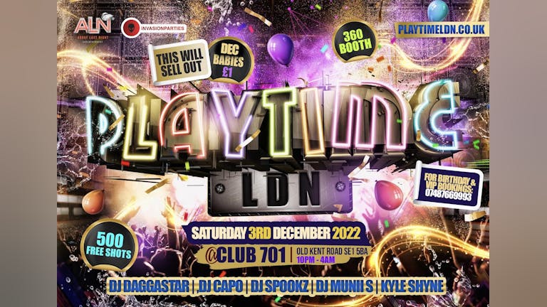 Playtime LDN - London’s Wildest Party Returns