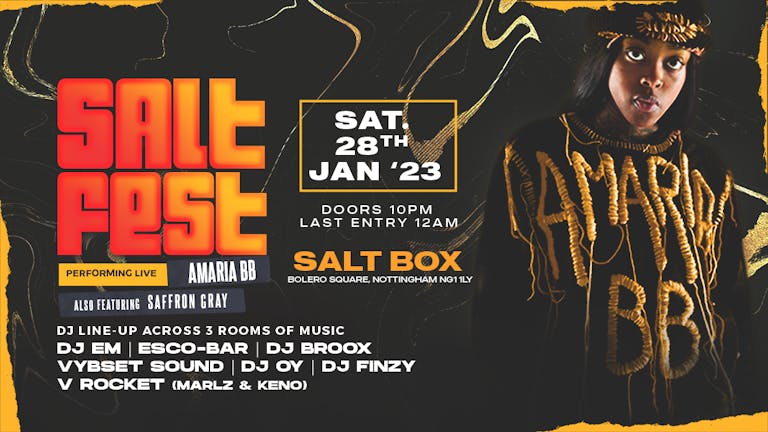 SaltFest @SaltBox Sat 28 Jan [Amaria BB performing live + More]