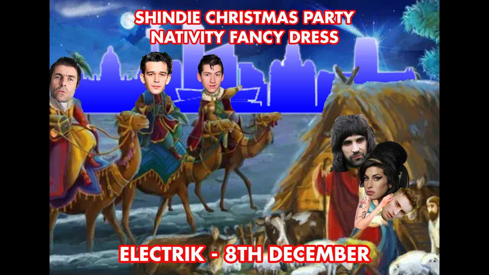 SHINDIE – Shit Indie Disco – Nativity Fancy Dress Xmas and Oasis Special –  Plus 5 ROOMS of Music – Indie / Throwbacks / Emo, Alt & Metal / Hip Hop & RnB / Disco, Funk, Soul, Pop