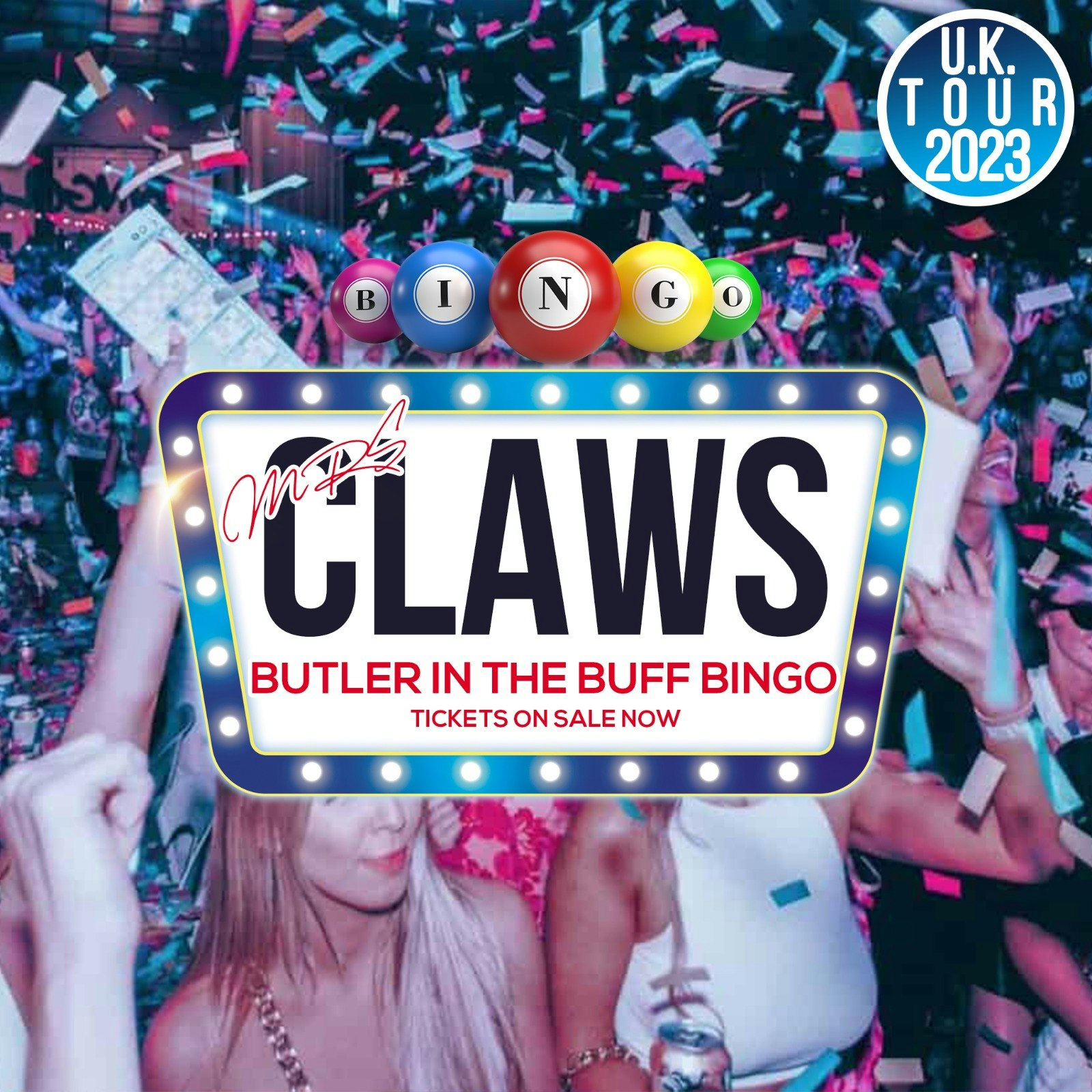 MRS CLAWS – butler in the buff bingo – Glasgow