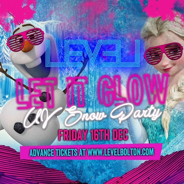 Quids In – Let it Glow – Frozen Snow Uv Party