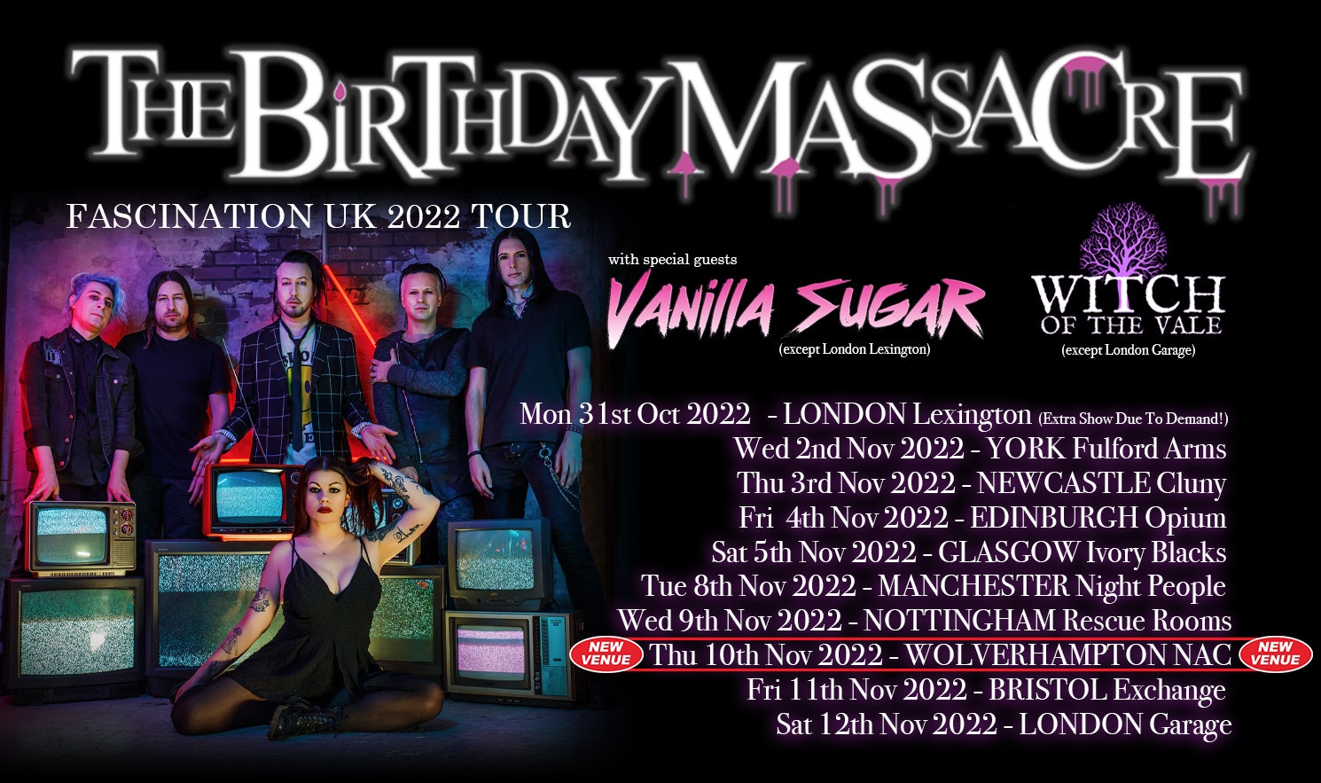 THE BIRTHDAY MASSACRE – Fascination UK 2022 Tour