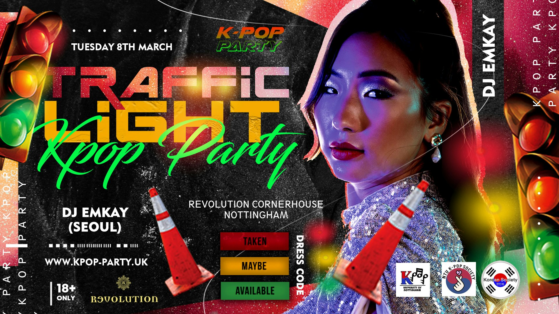 K-Pop Party Nottingham | TRAFFIC LIGHT PARTY with DJ EMKAY | Tuesday 8th March