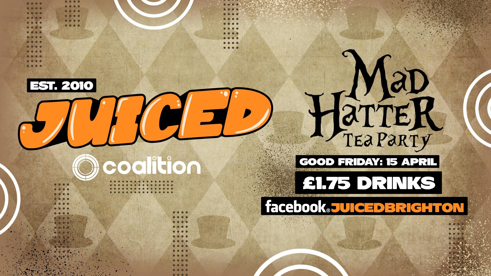 JUICED Fridays x Mad Hatter Tea Party | Easter Special – 15.4.22