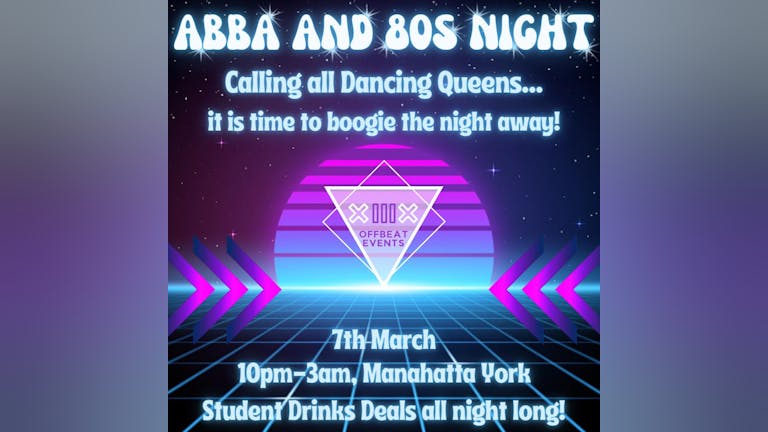 ABBA AND 80s NIGHT - Manahatta Mondays