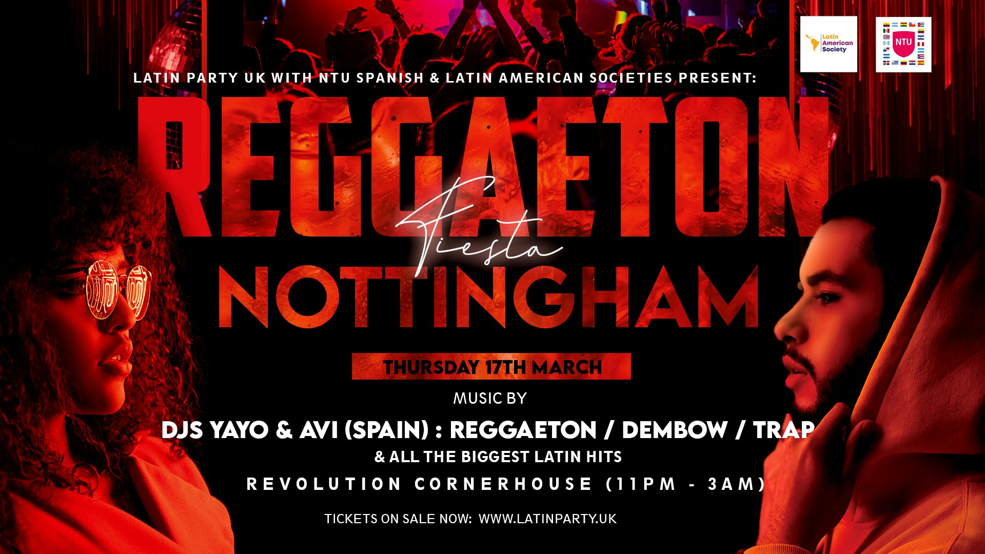 REGGAETON FIESTA NOTTINGHAM | THURSDAY 17TH MARCH | REVOLUTION CONRNERHOUSE