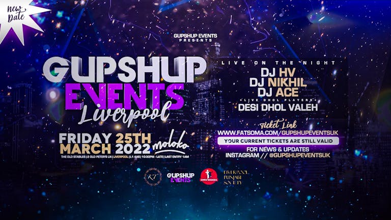 (NEW DATE) Gupshup Events | Desi Night Holi Special | Liverpool 
