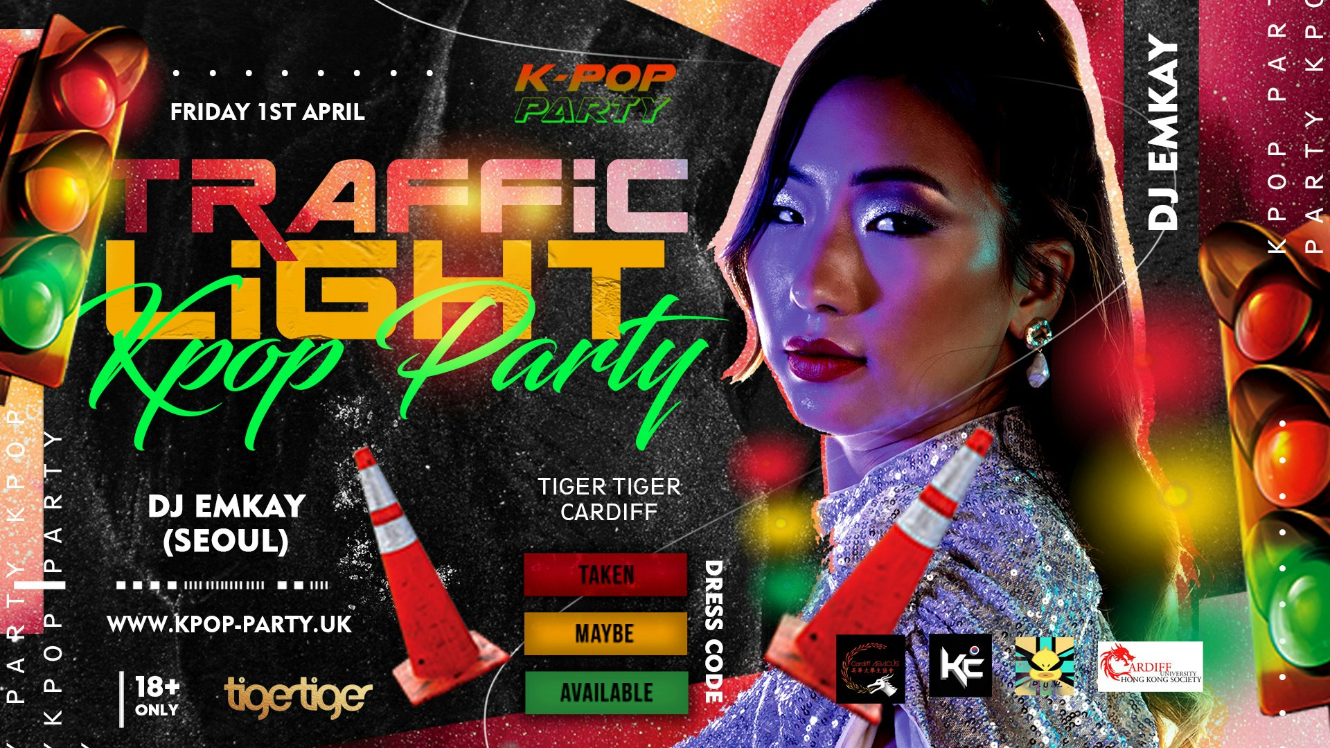 K-Pop Party Cardiff | TRAFFIC LIGHT PARTY with DJ EMKAY | Friday 1st April