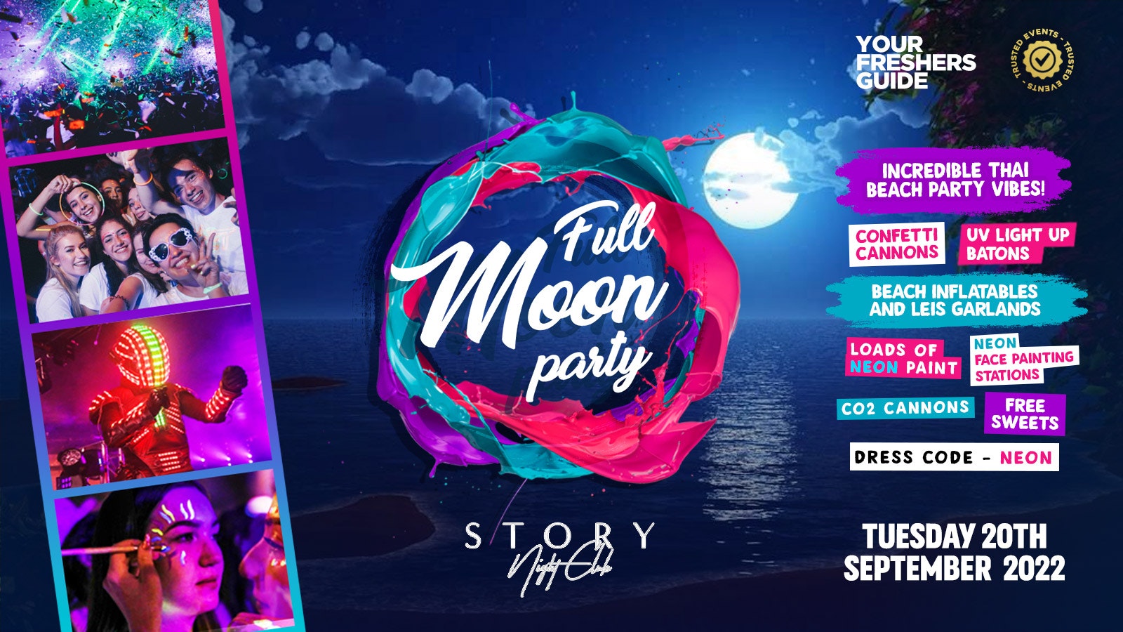 [FINAL 100 TICKETS] – Full Moon Party – Cardiff Metropolitan Welcome Party | Cardiff Freshers 2022