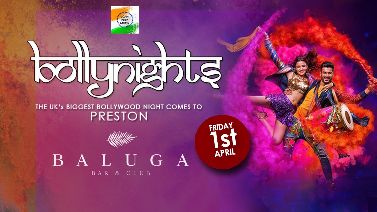 Bollynights Preston : Holi Special – Friday 1st April | Baluga