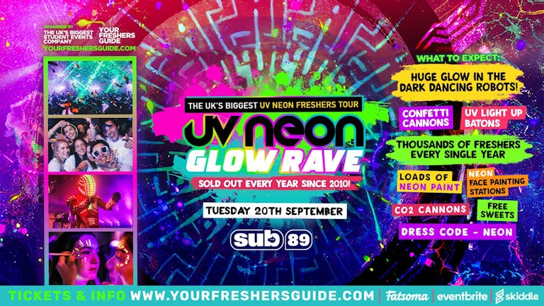 [TONIGHT] - UV Neon Glow Rave | Reading Freshers 2022