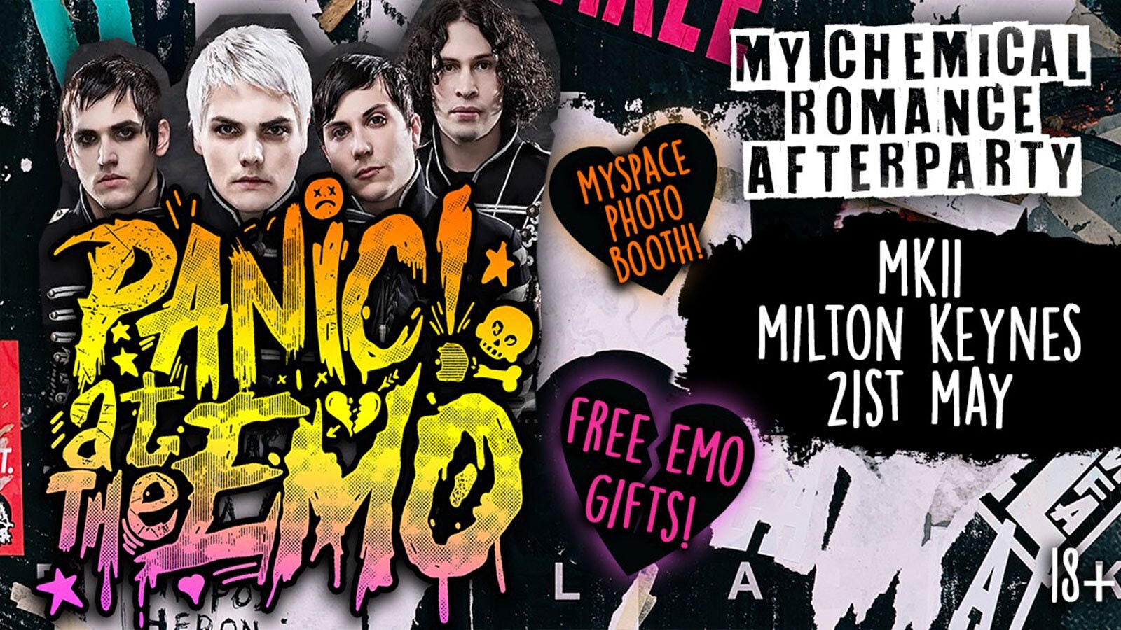Panic! At The Emo: My Chemical Romance Afterparty Special at MK11, Milton Keynes