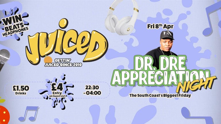 Juiced Presents -  DR DRE Appreciation night! 