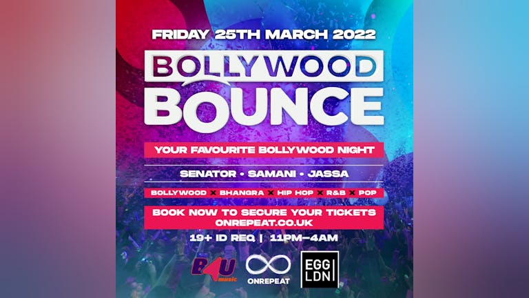 TONIGHT 😍 Your Favourite Bollywood Friday Night: Bollywood Bounce 😍