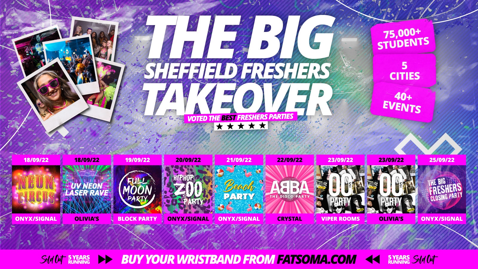 Sheffield Freshers Week 2022 – Freshers Takeover – All 9 Parties (Last Few)